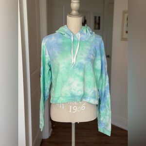 Seven Brothers Pastel Green and Blue Tie Dye Hoodie